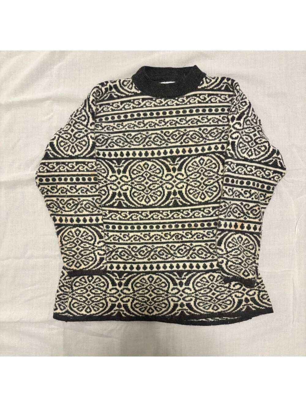 Maglia Donna Sweater M Medium Angora Rabbit Hair Wool Blend Vintage Winter 90s